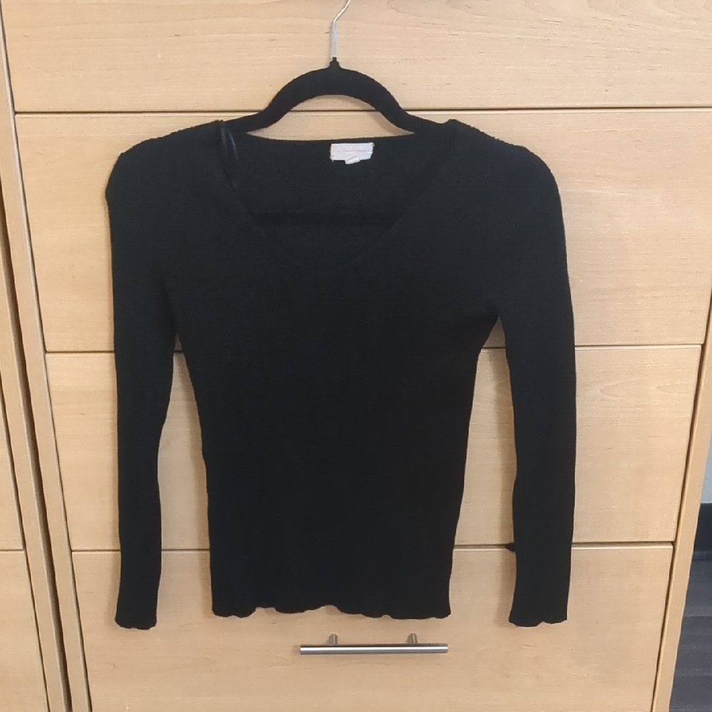 Ambiance Black Long Sleeve Top